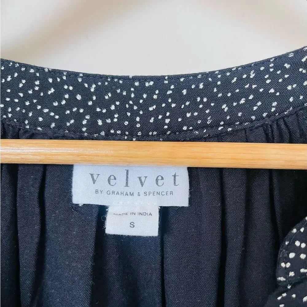 Velvet By Graham & Spencer Shirley Metallic Dot Print Blouse